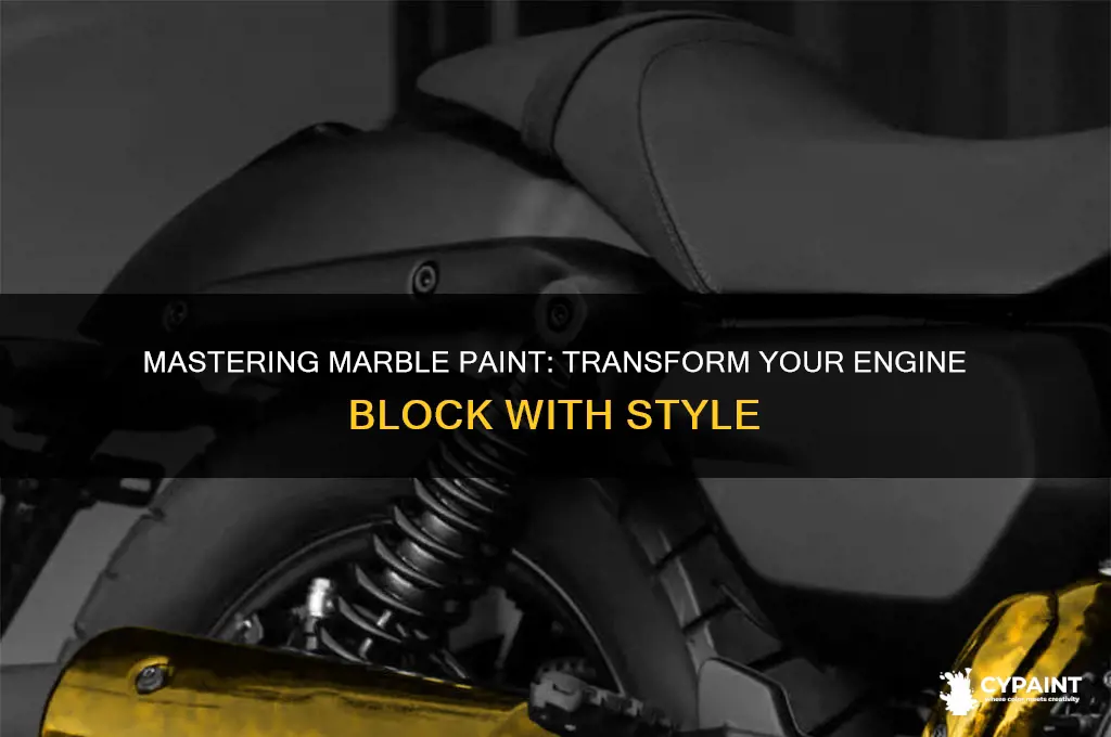 how to do a marble paint job on engine block