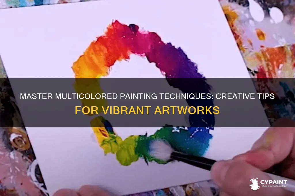 how to do a multicolored painting techinques