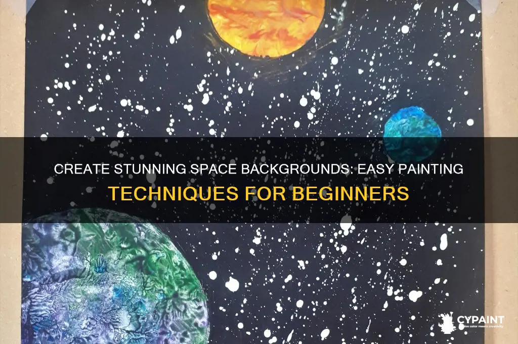 how to do a space background with paint