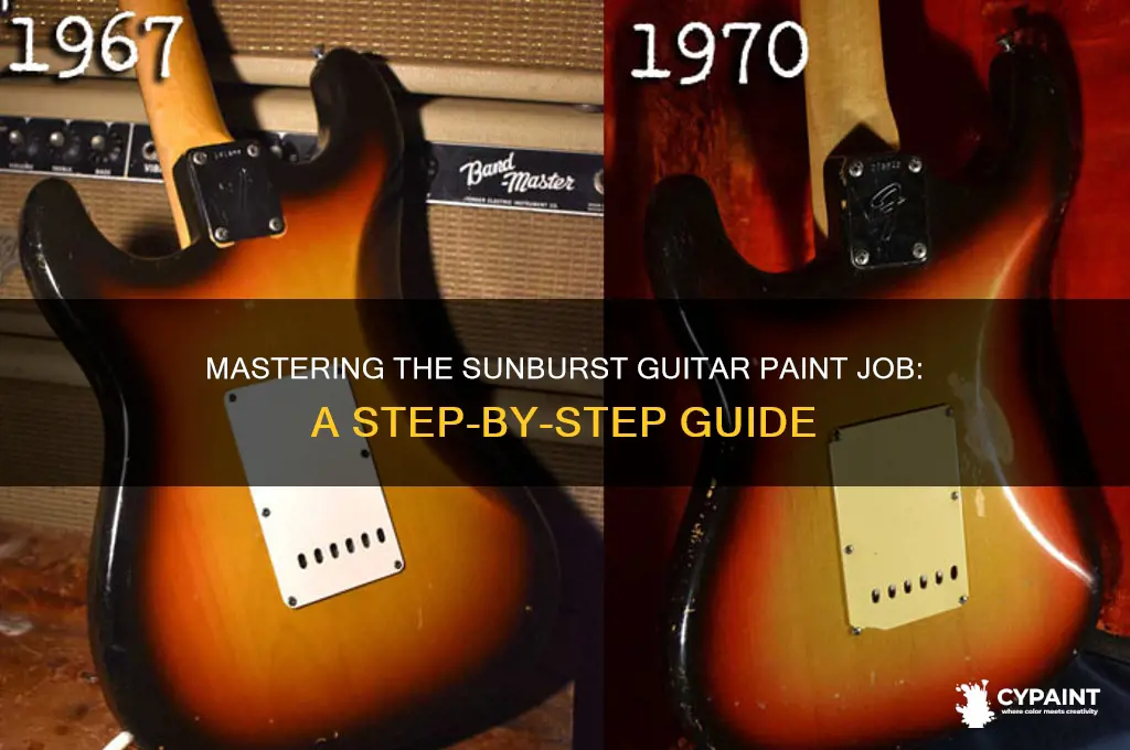 how to do a sunburst paint job on a guitar