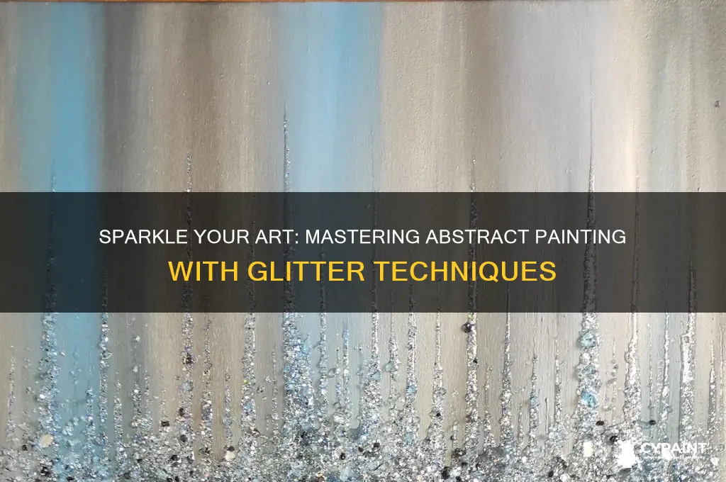 how to do abstract painting and add glitter