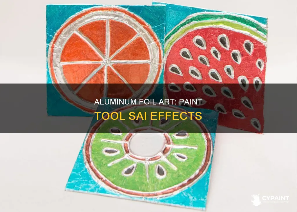 how to do aluminum paper effect paint tool sai