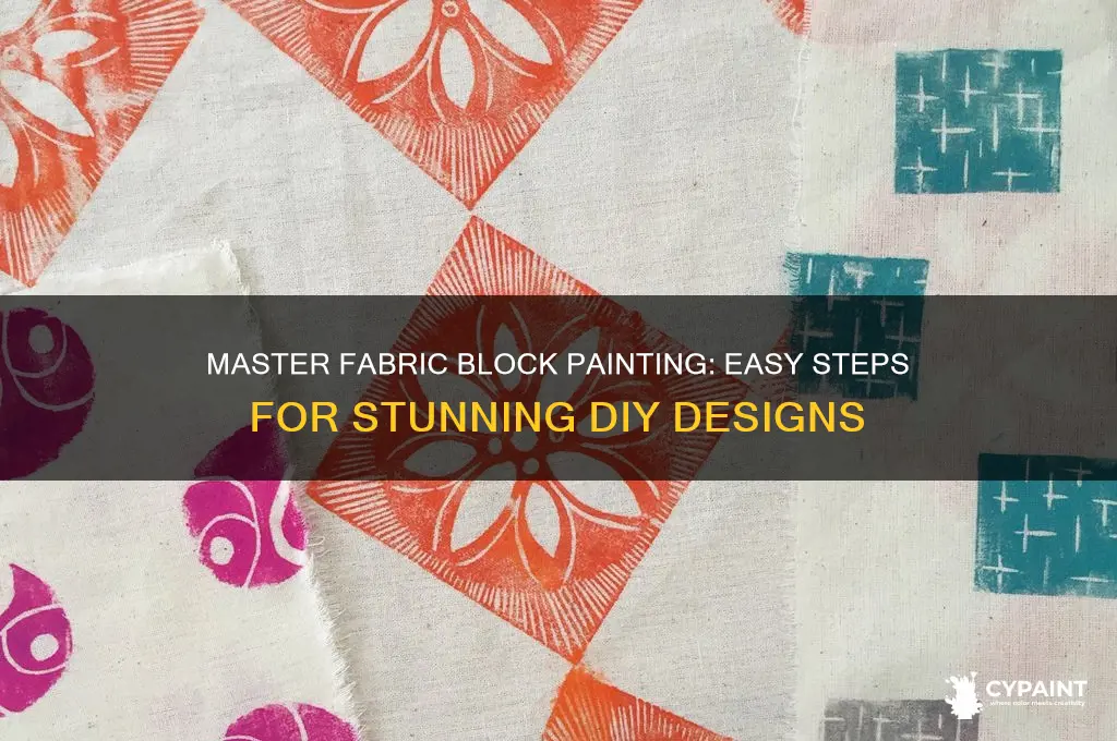 how to do block painting on fabric