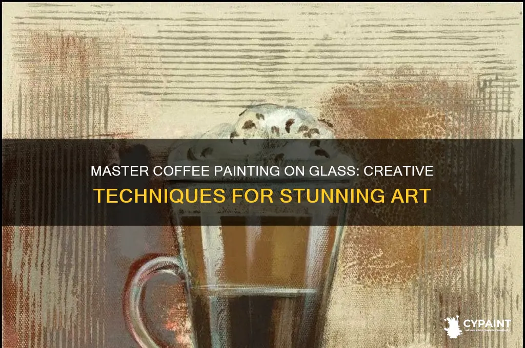 how to do coffee painting on glass