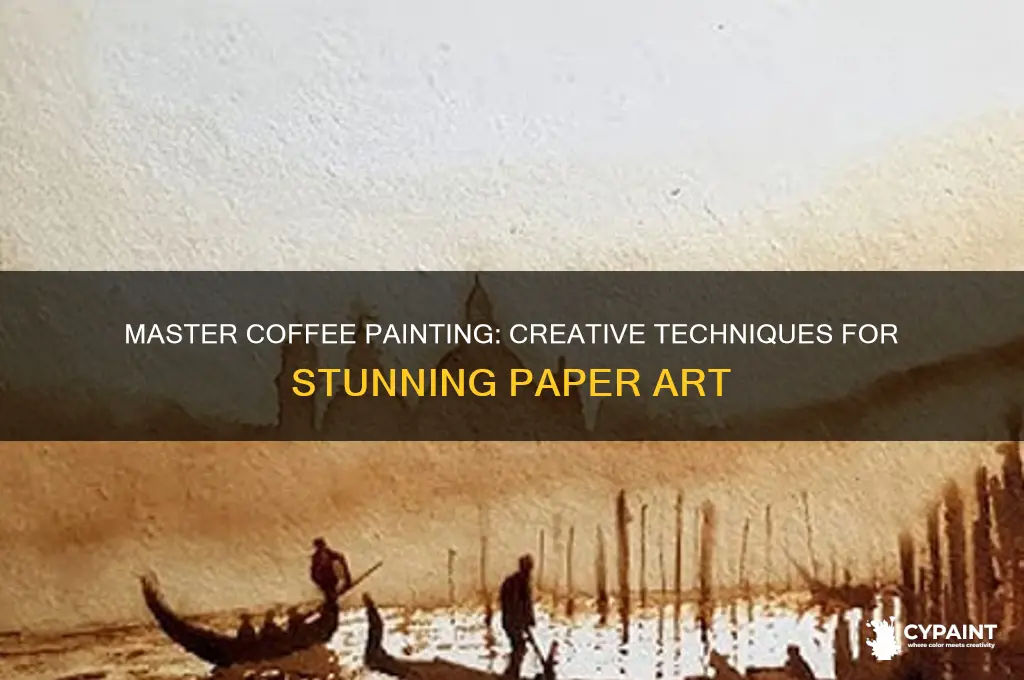how to do coffee painting on paper