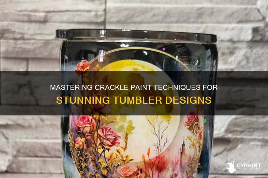 how to do crackle paint on tumblers