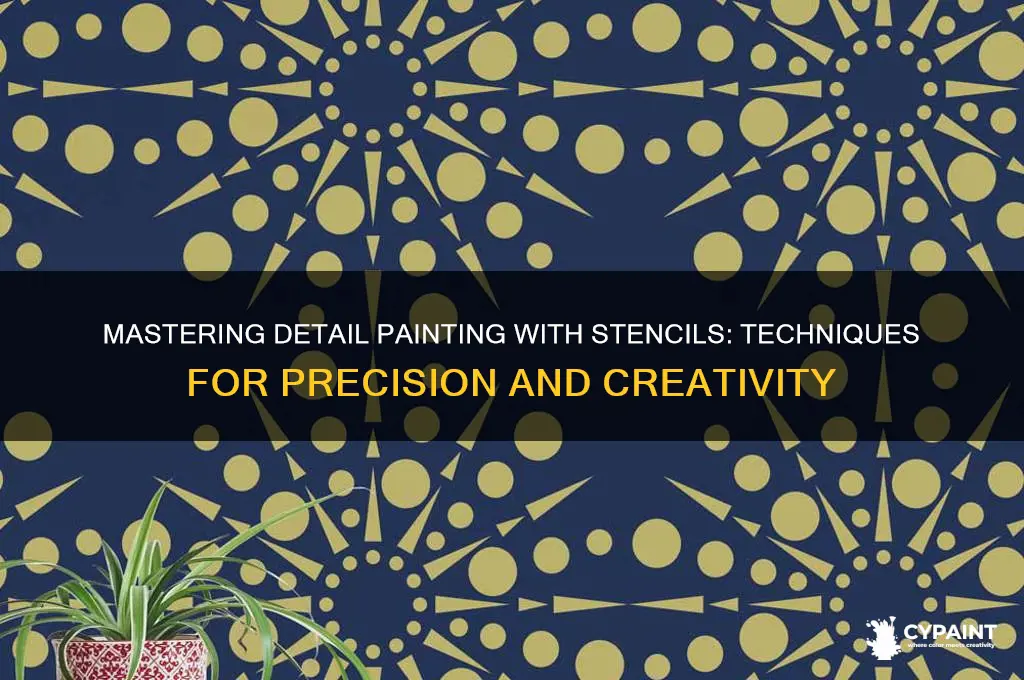 how to do detail painting with stencils