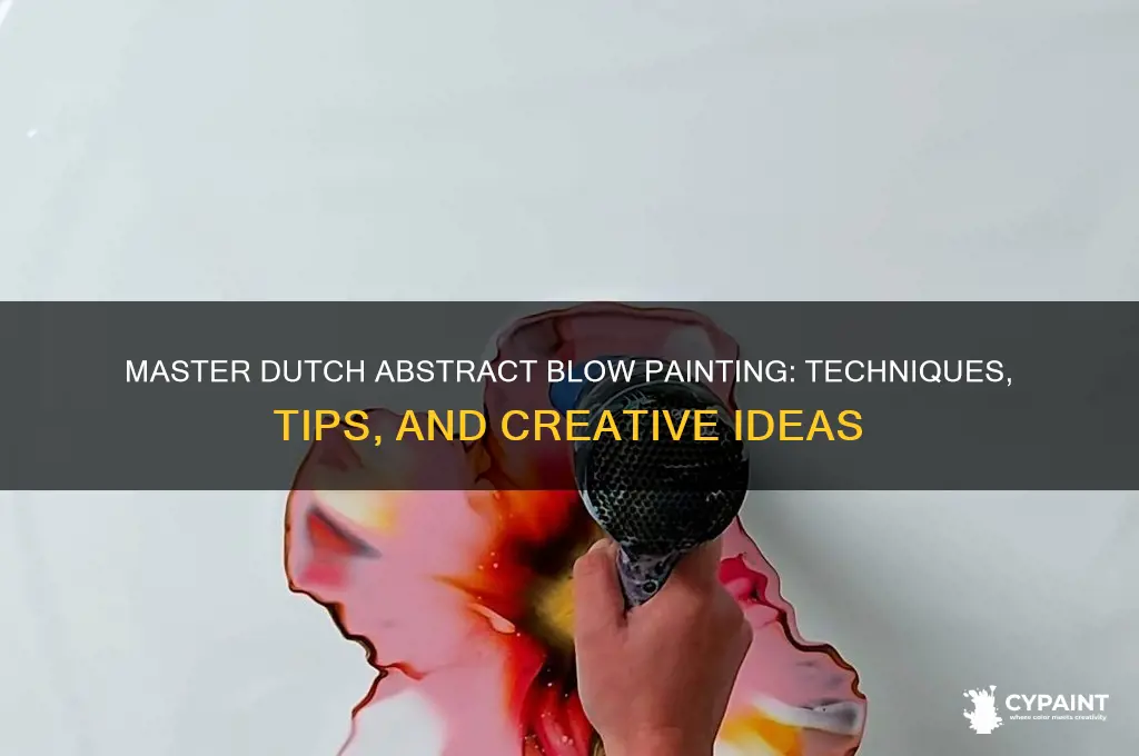 how to do dutch abstract blow painting