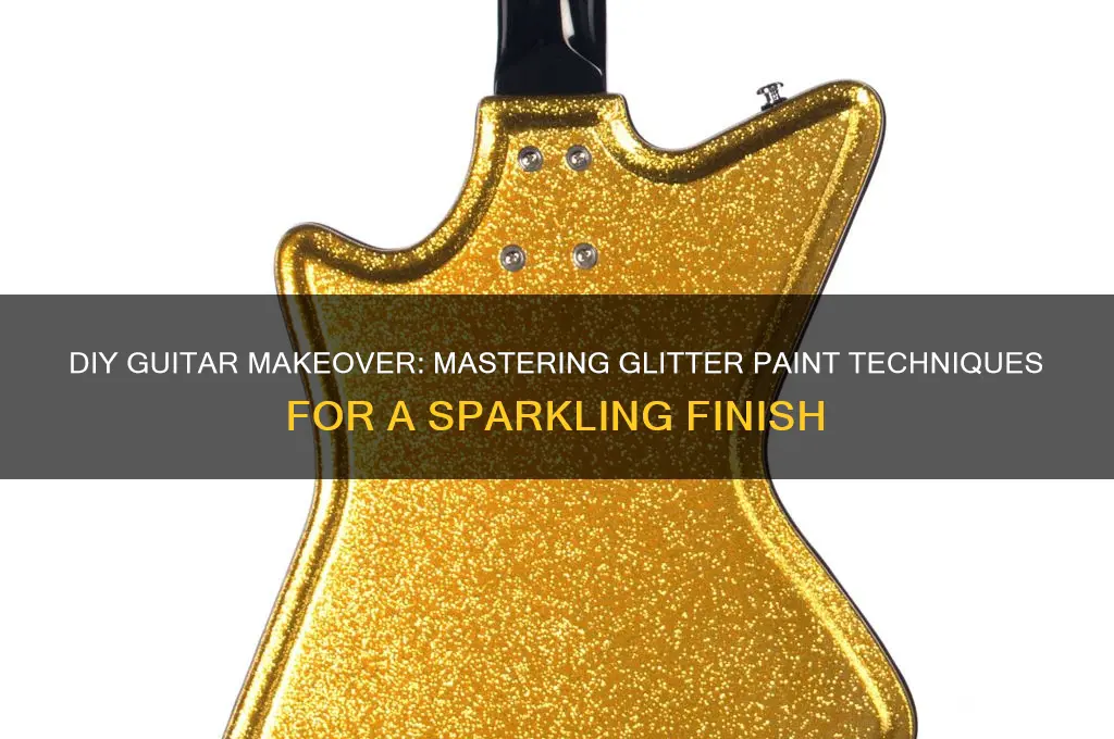 how to do glitter paint on guitar