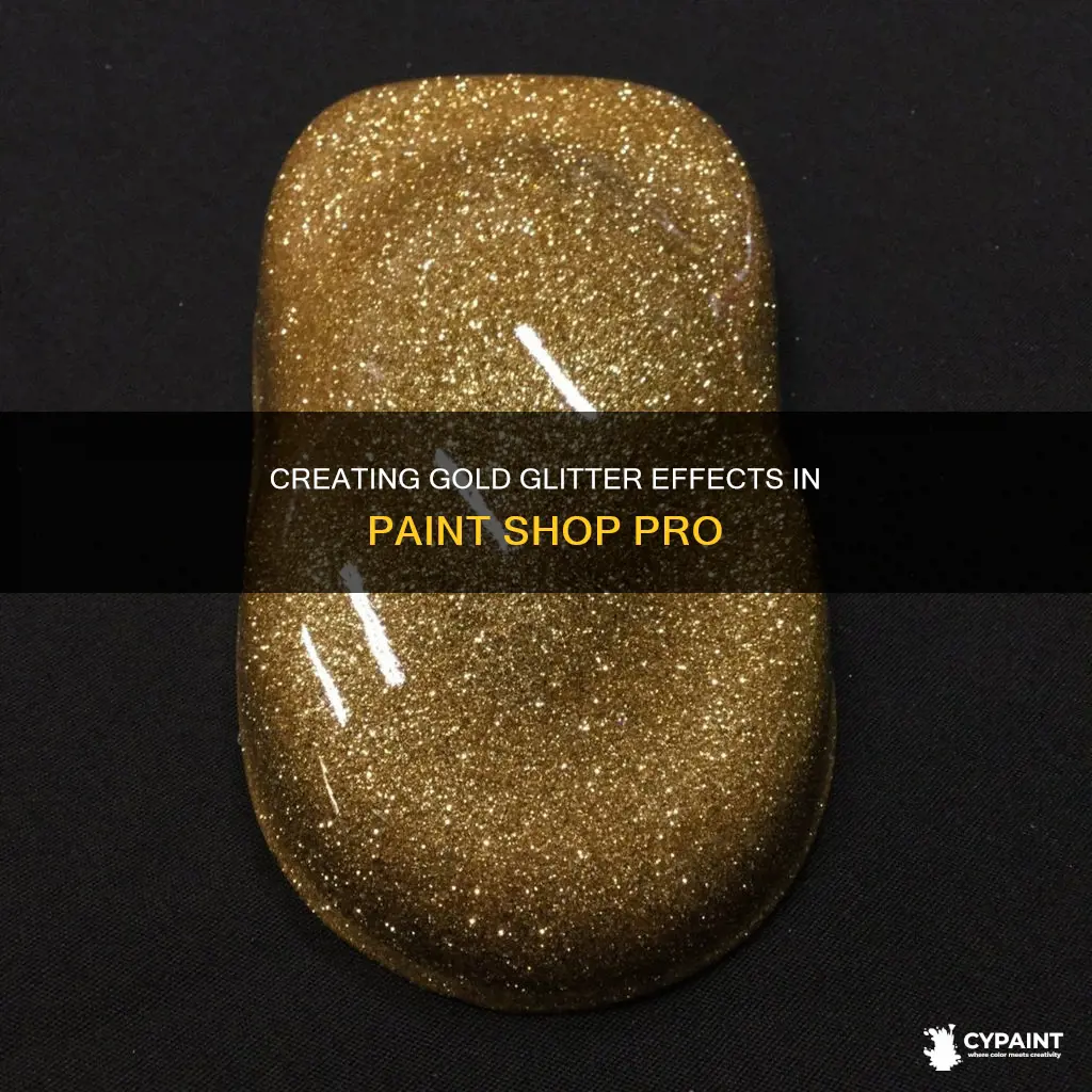 how to do gold glitter on paint shop element