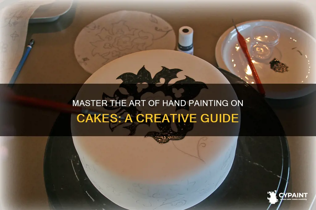how to do hand painting on cake