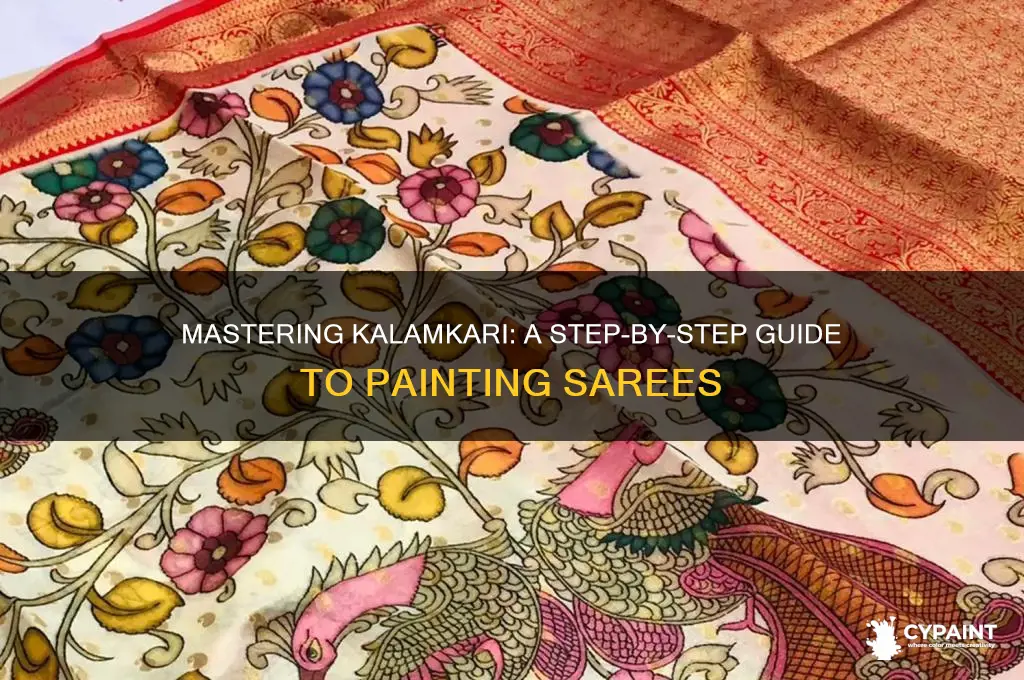how to do kalamkari painting on saree