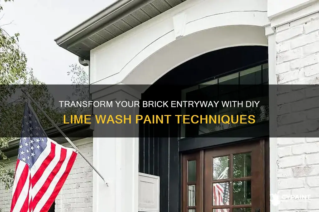 how to do lime wash paint on a brick entryway