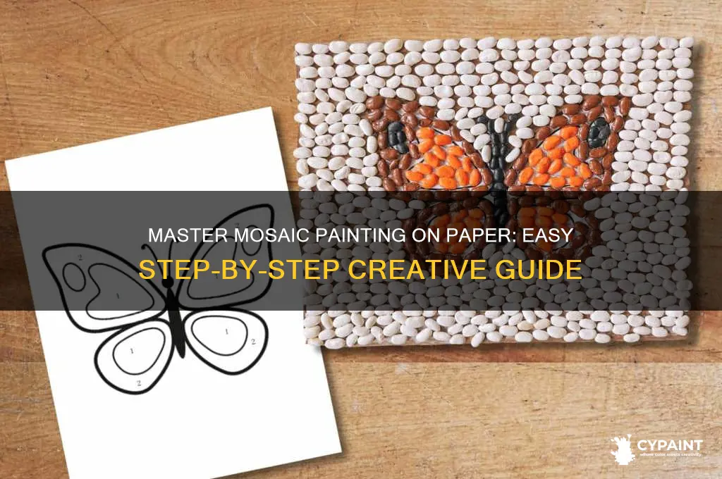 how to do mosaic painting on paper