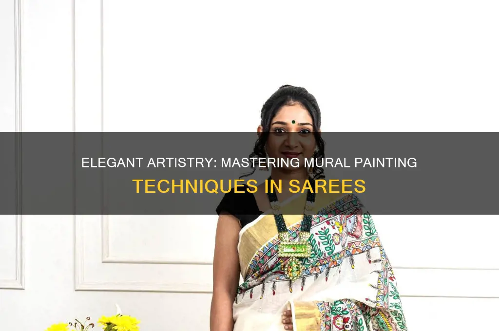 how to do mural painting in sarees