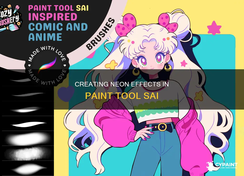 how to do neon effect in paint tool sai