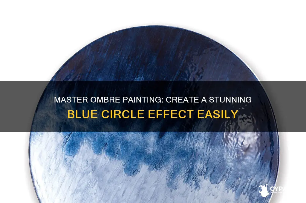 how to do ombre painting blue circle