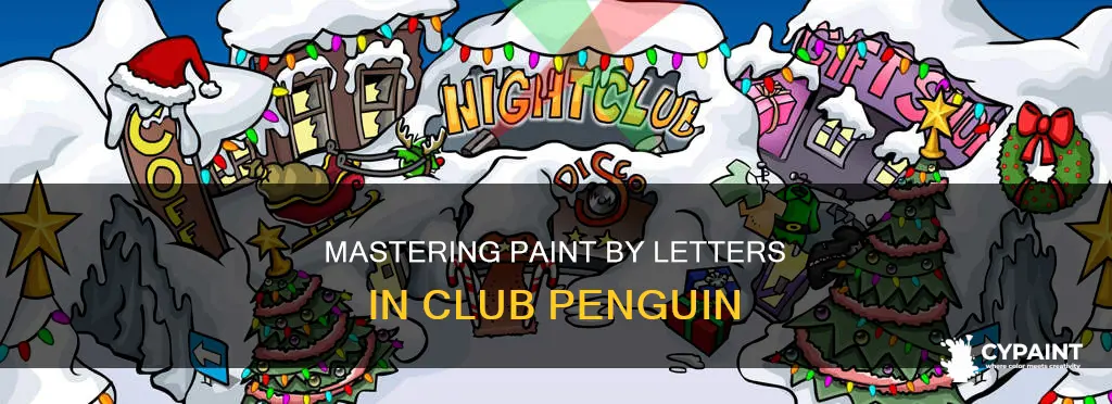 how to do paint by letters on club penguin