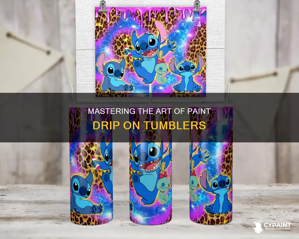 how to do paint drip from top of tumblers