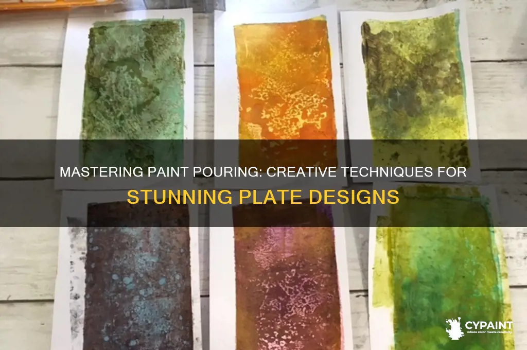how to do paint pouring on plates