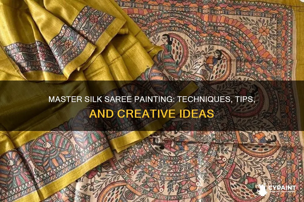 how to do painting on silk sarees