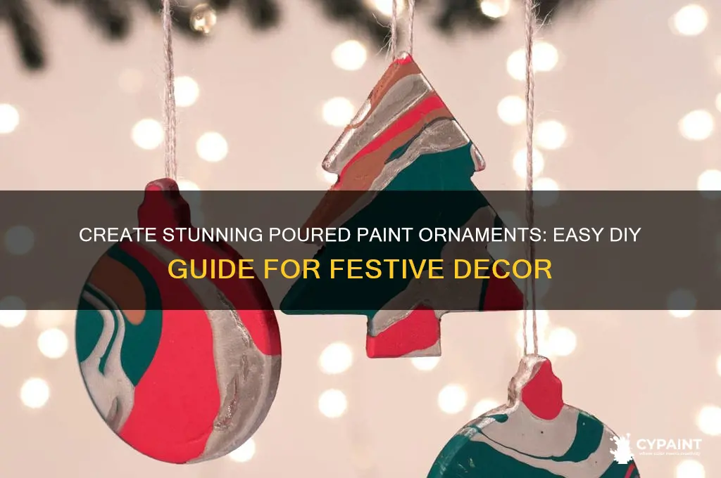 how to do poured paint in ornaments