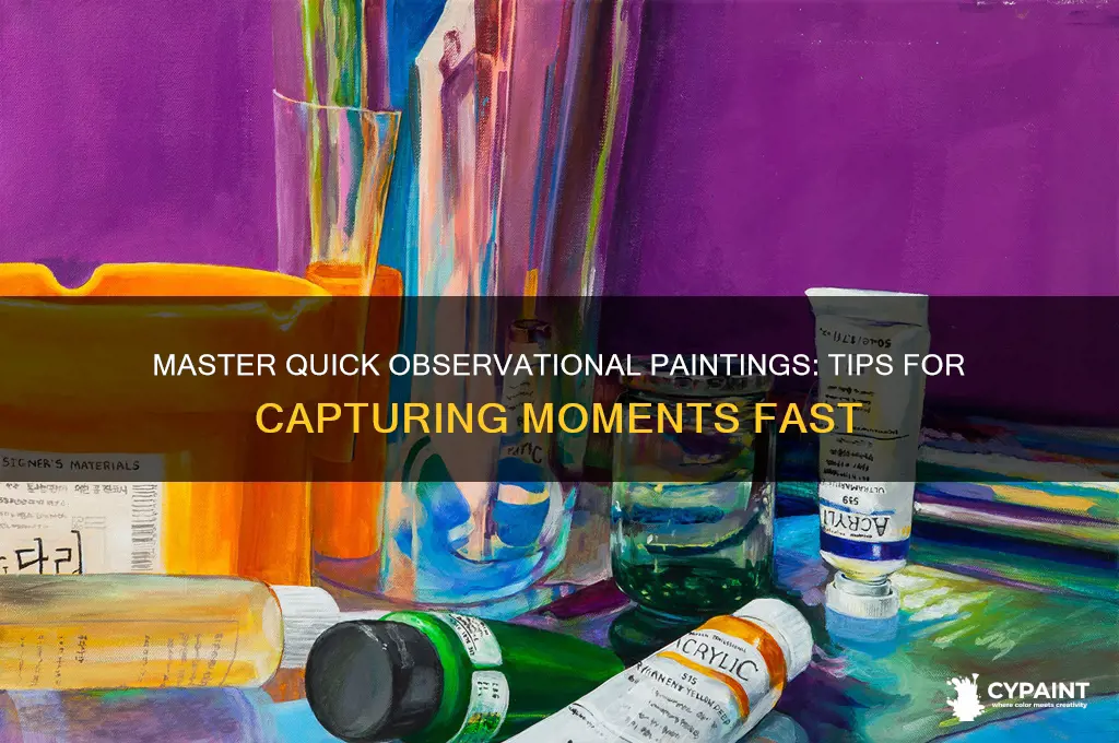 how to do quick little observational paintings