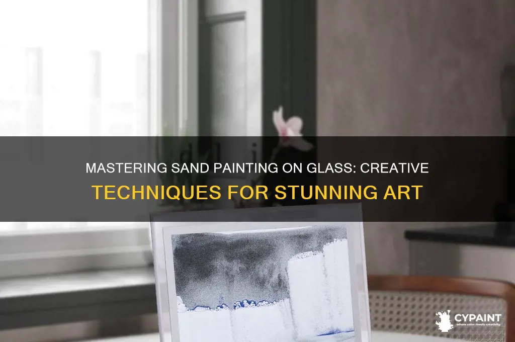 how to do sand painting on glass