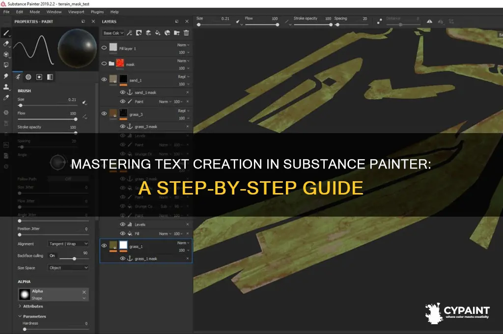 how to do text in substance painter