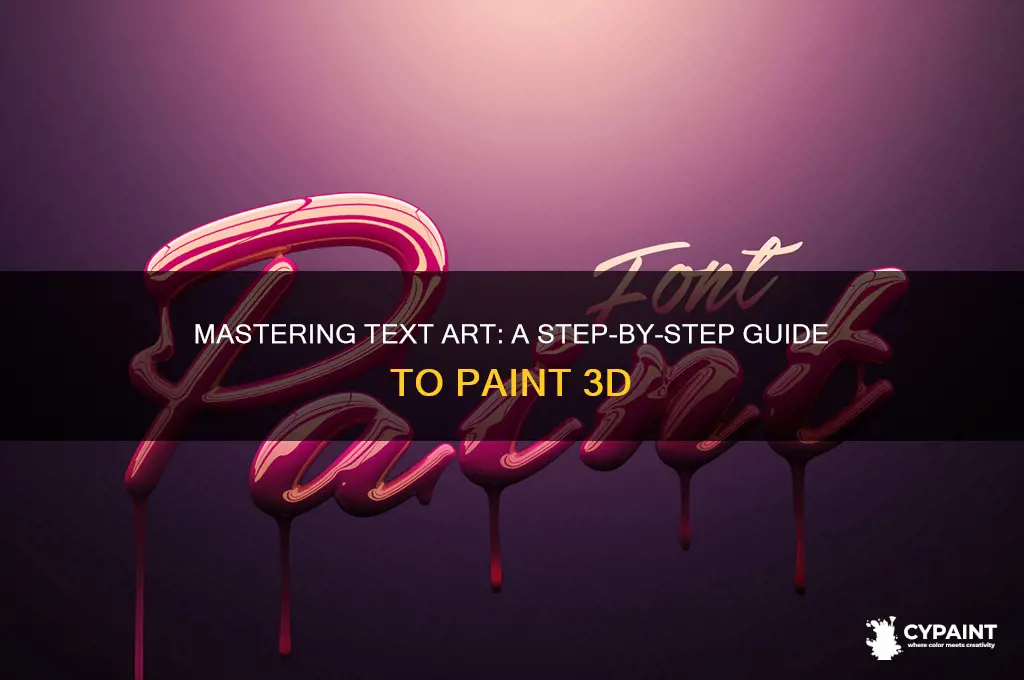 how to do text with paint 3d