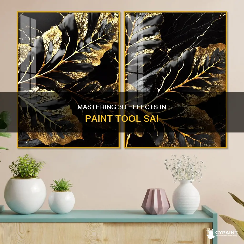 how to do the 3d effect paint tool sai