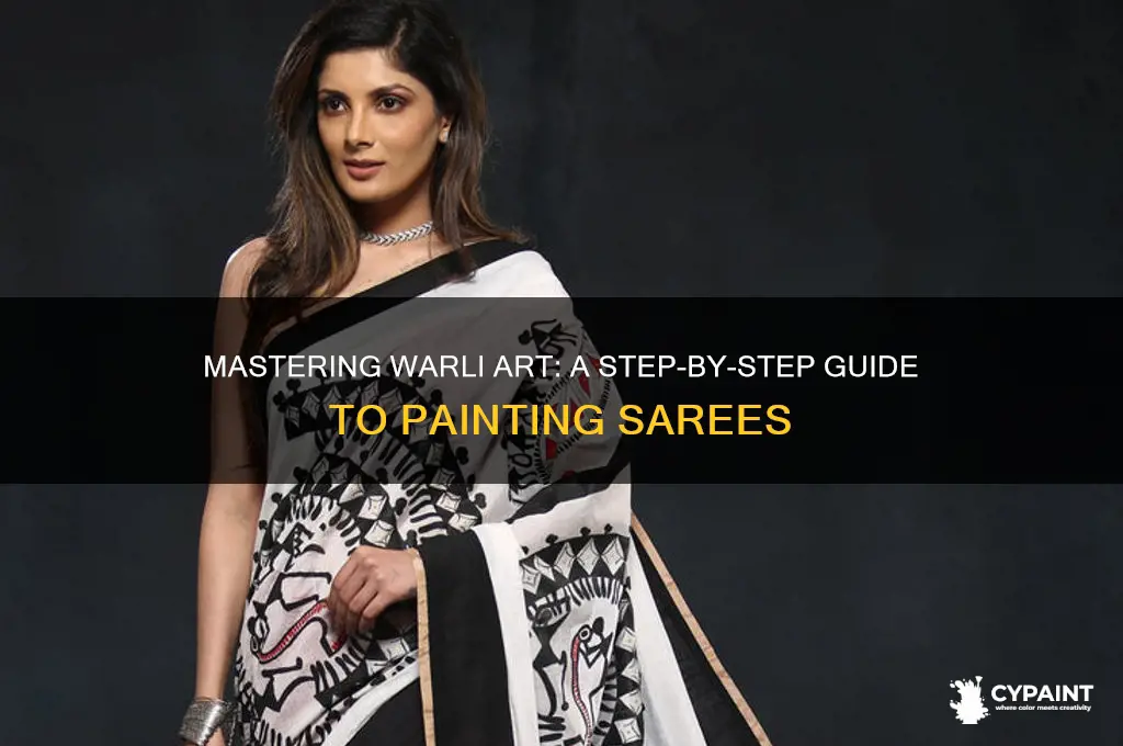 how to do warli painting on sarees