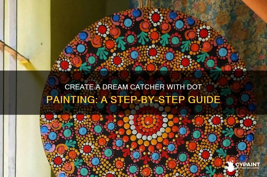 how to dot paint a dream catcher