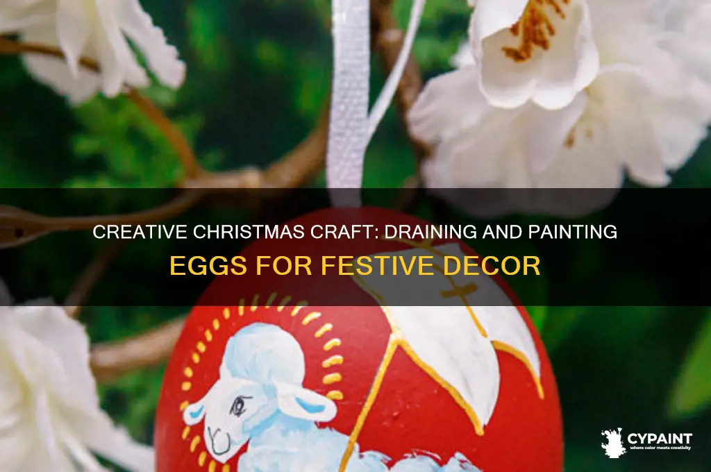 how to drain an egg and paint it for christmas