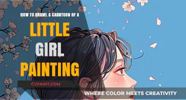 Drawing a Cartoon: Little Girl Painting Step-by-Step Guide