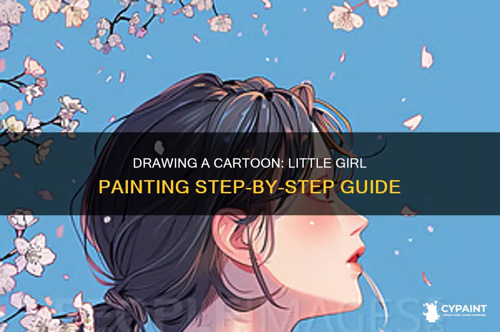 how to drawl a carntoon of a little girl painting