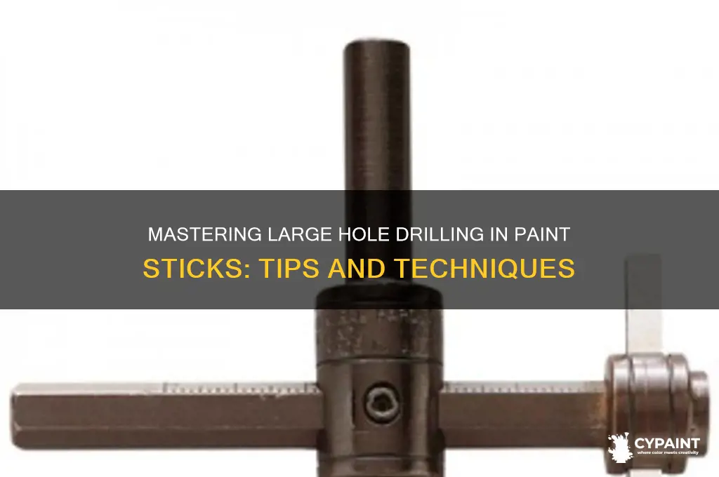 how to drill large holes in paint sticks