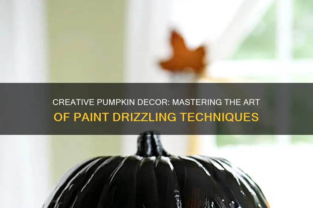 how to drizzle paint on a pumpkin