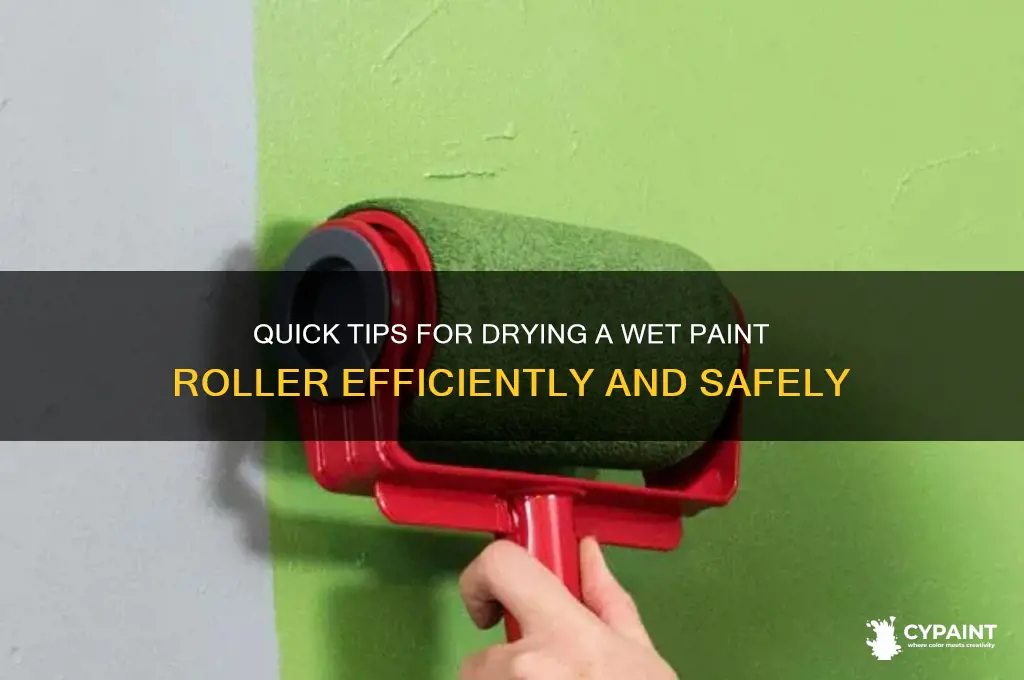 how to dry a wet paint roller