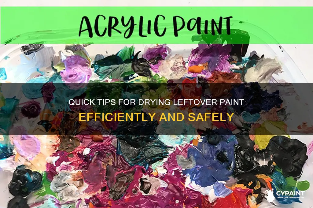 how to dry out left over paint