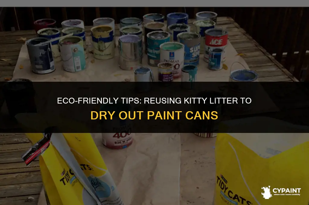 how to dry out paint cans kitty litter