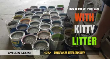 Drying Paint Cans: Kitty Litter Absorbs Wet Paint