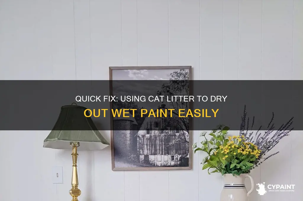 how to dry out paint with cat litter