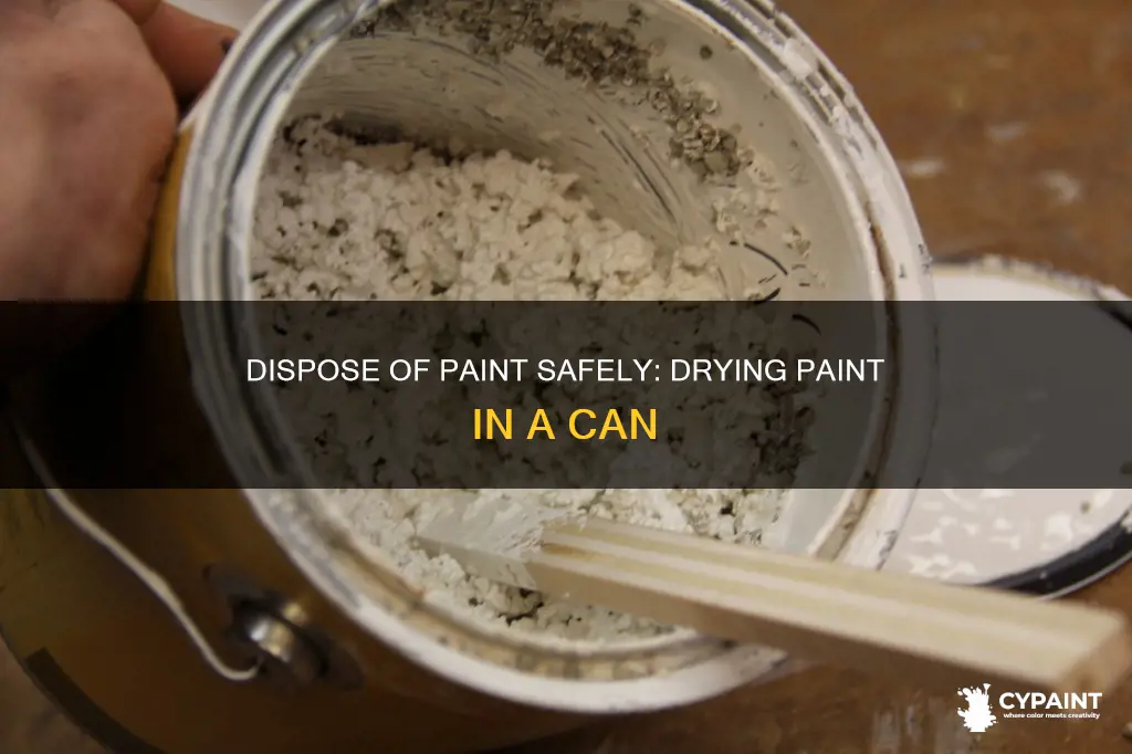 how to dry paint in a can for disposal