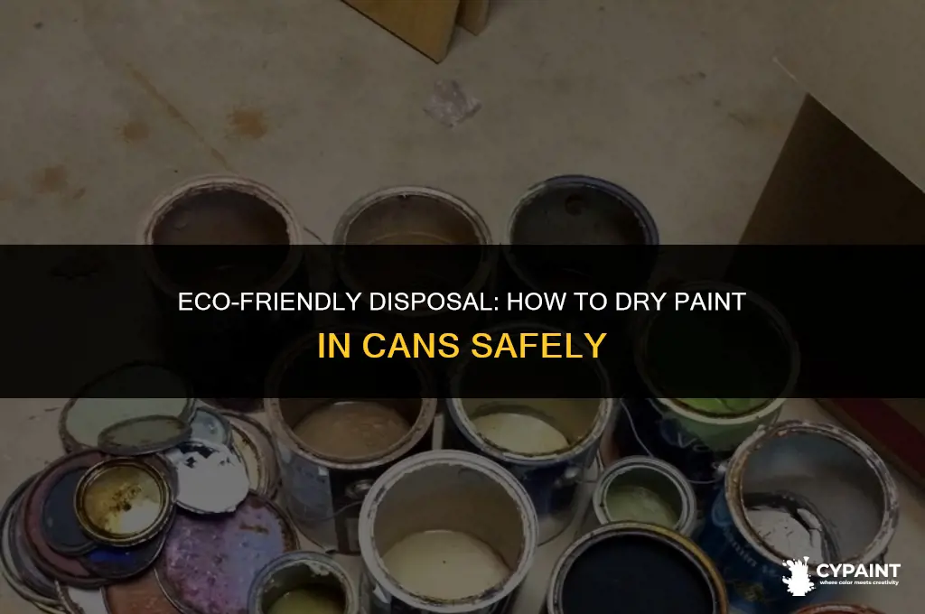how to dry paint in can for disposal