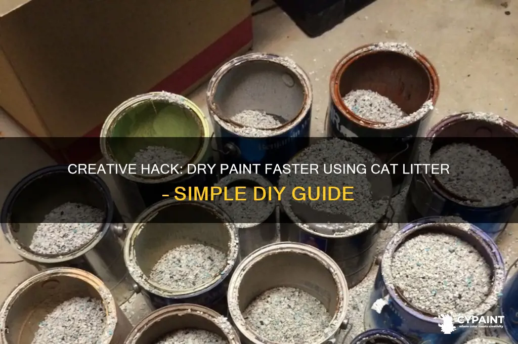 how to dry paint with cat litter
