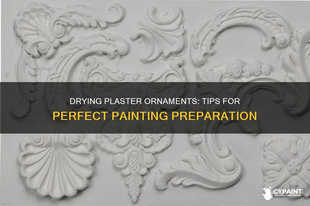how to dry plaster ornaments so i can paint them
