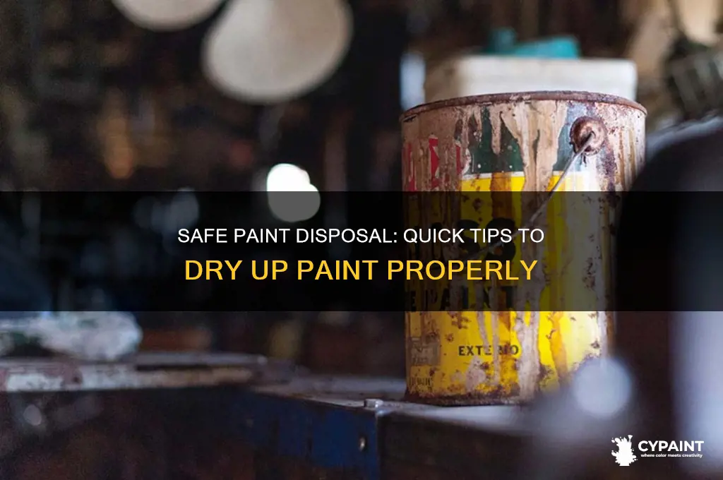 how to dry up paint to dispose