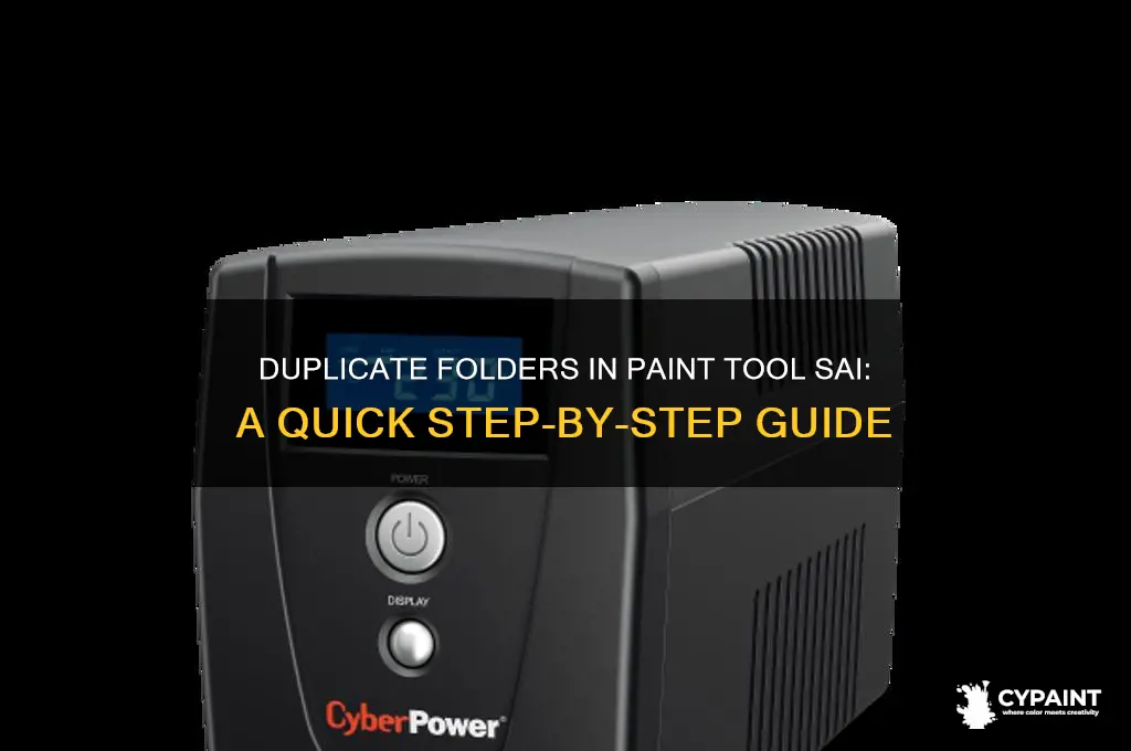 how to duplicate folder in paint tool sai