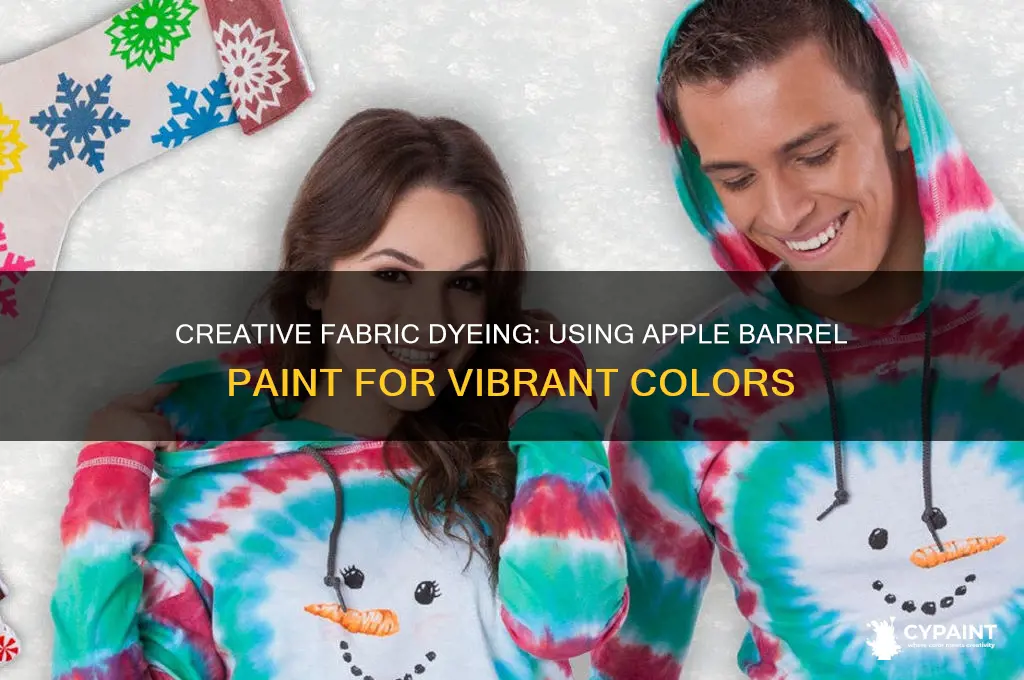 how to dye fabric with apple barrel paint